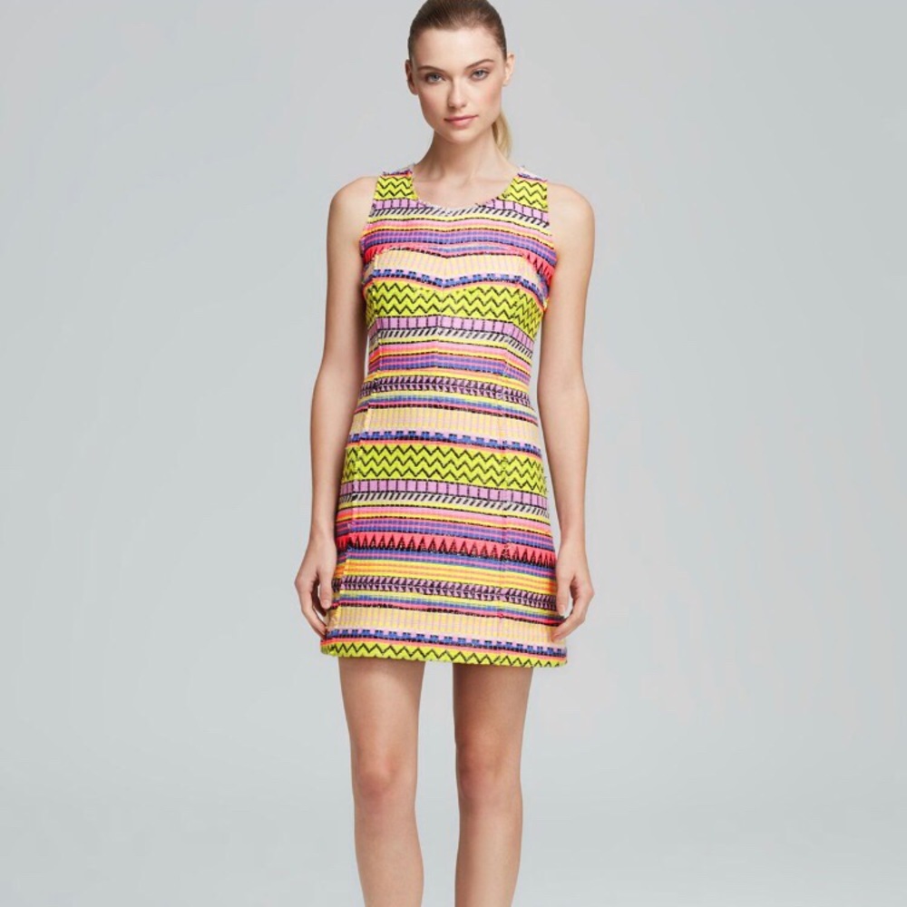 MILLY Multicolored Slim Shift Dress, NWT